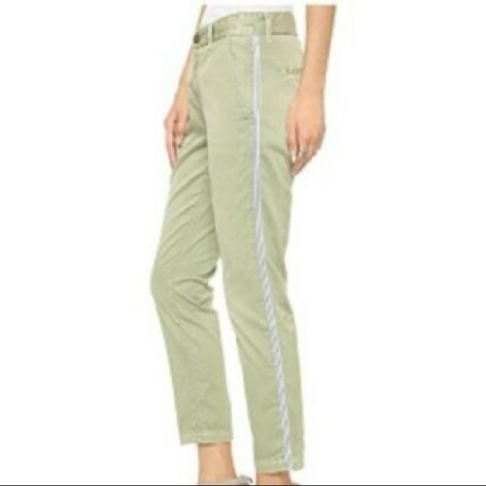 CURRENT/ELLIOTT The Cropped Buddy Trouser Sea Forest with Tape 28